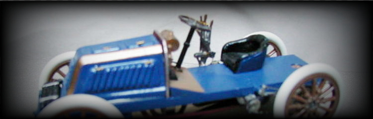 Handbuilt blue speed-record model